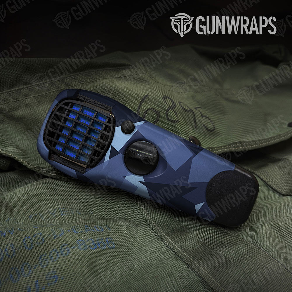 Shattered Blue Urban Night Gun Skin Vinyl Wrap