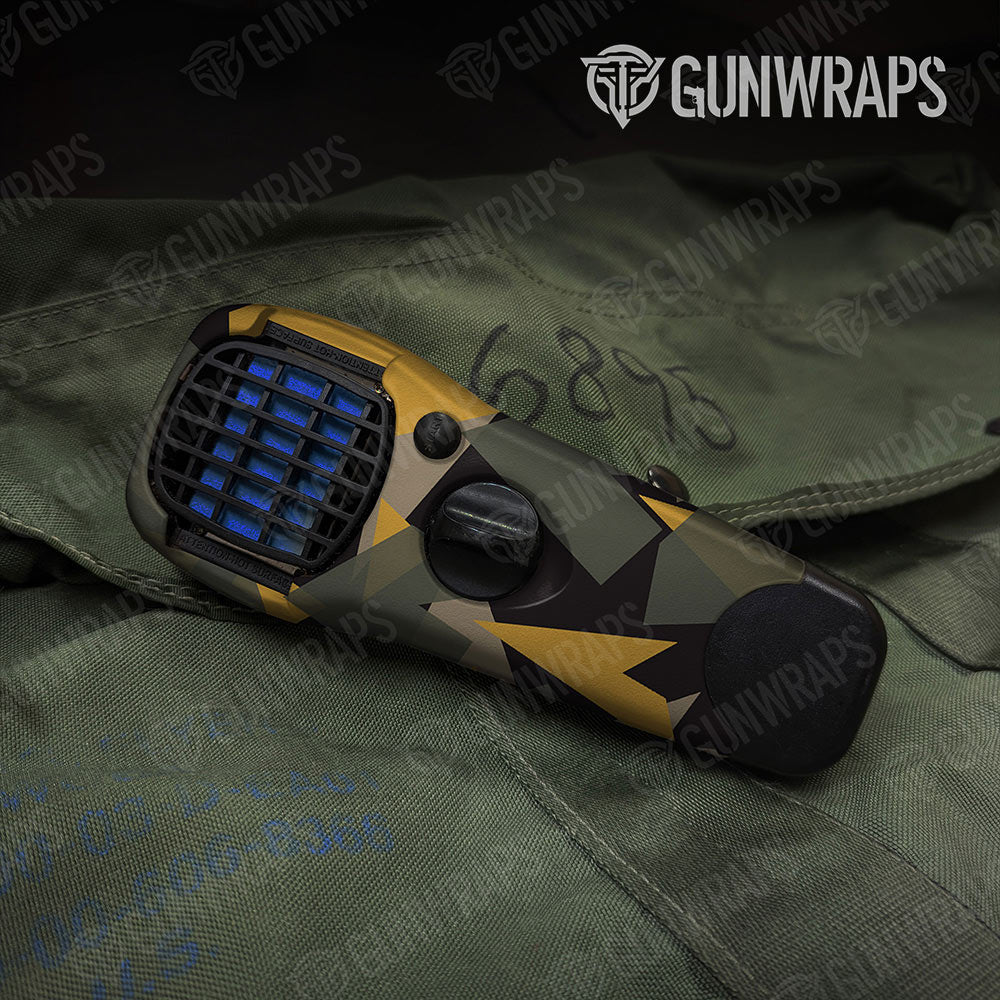 Shattered Militant Yellow Gun Skin Vinyl Wrap