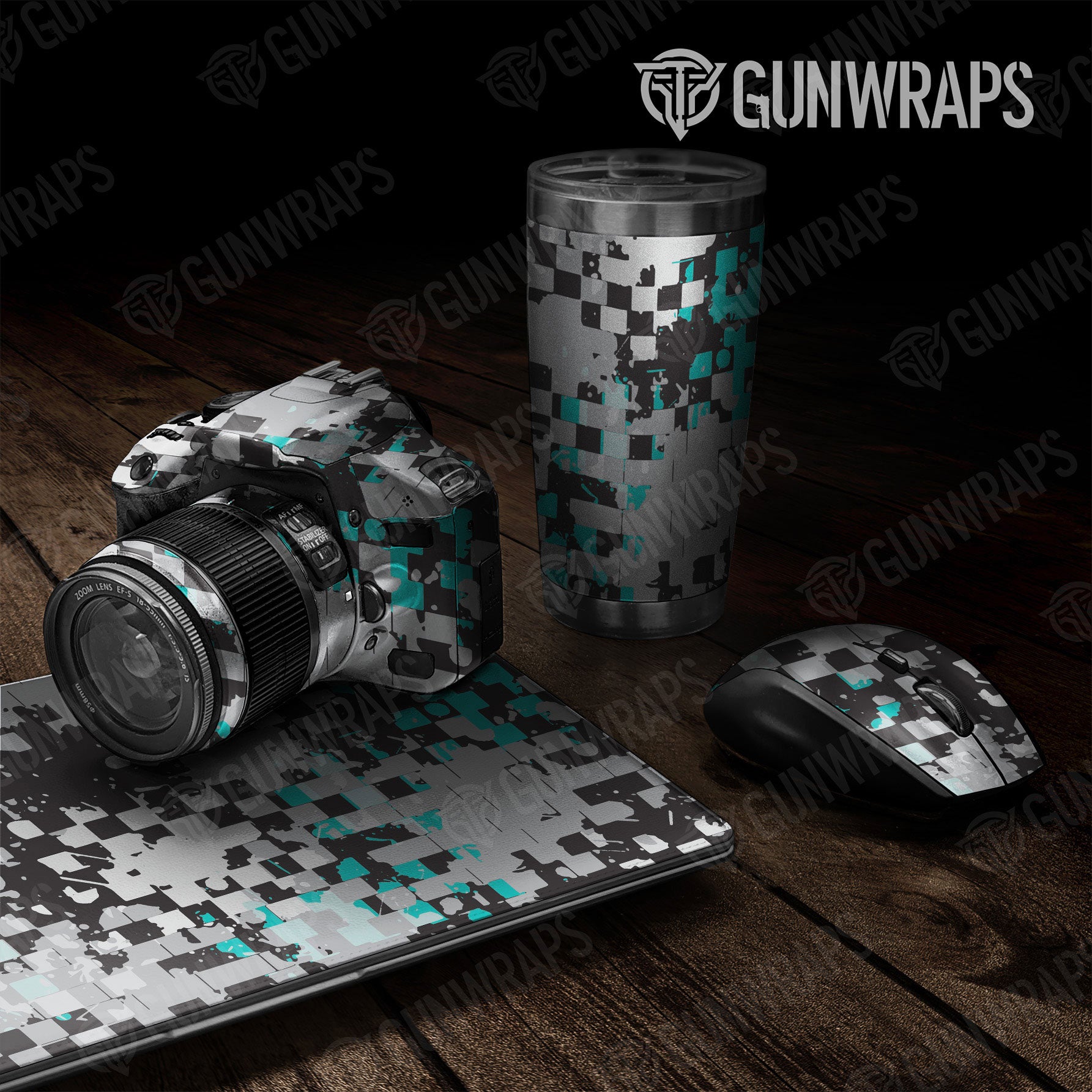 Universal Sheet Broken Plaid Gear Skin Vinyl Wrap Broken Plaid Tiffany Blue Tiger Gear Skin Vinyl Wrap