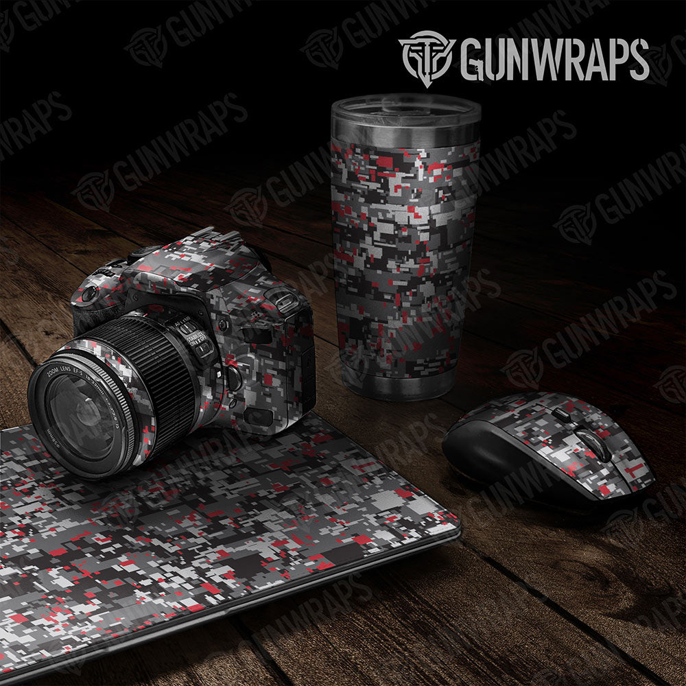 Universal Sheet Digital Gear Skin Vinyl Wrap Digital Urban Red Gear Skin Vinyl Wrap