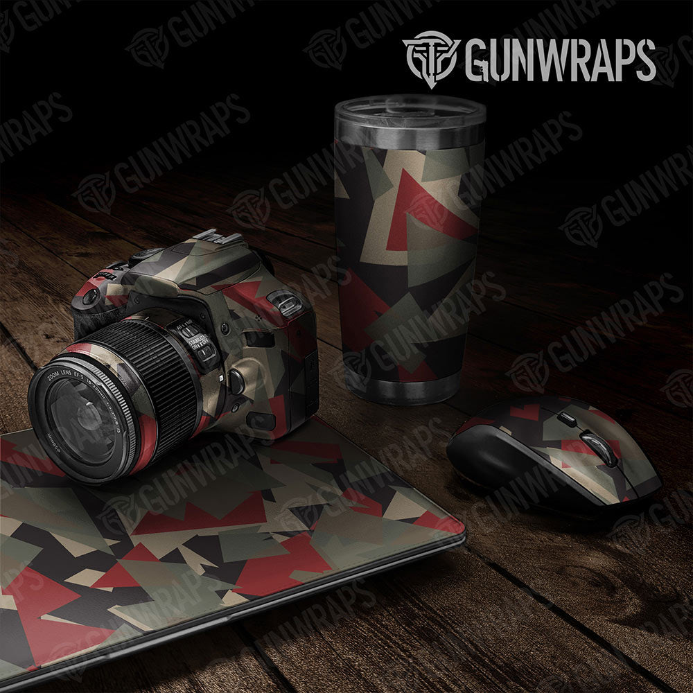 Universal Sheet Shattered Gear Skin Vinyl Wrap Shattered Militant Red Gear Skin Vinyl Wrap