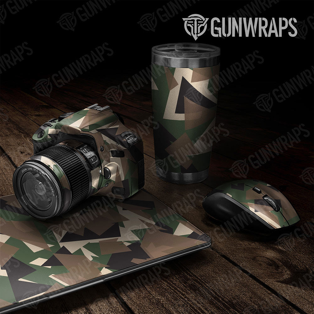 Universal Sheet Shattered Gear Skin Vinyl Wrap Shattered Woodland Gear Skin Vinyl Wrap