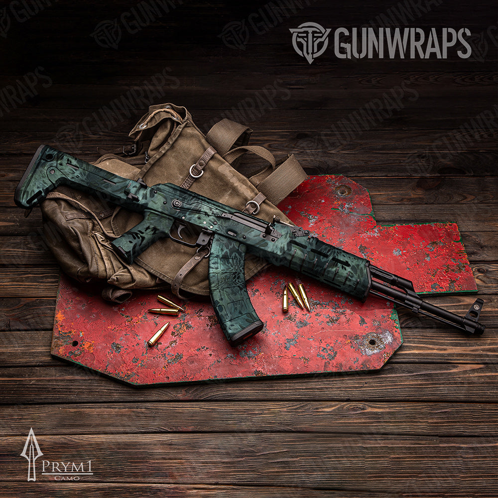 AK-47 Prym1 Camo Blue Haze Gun Skin Vinyl Wrap