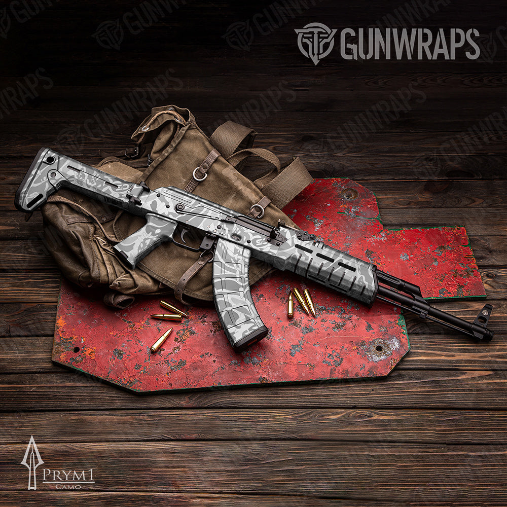 AK-47 Prym1 OS Light Gray Gun Skin Vinyl Wrap