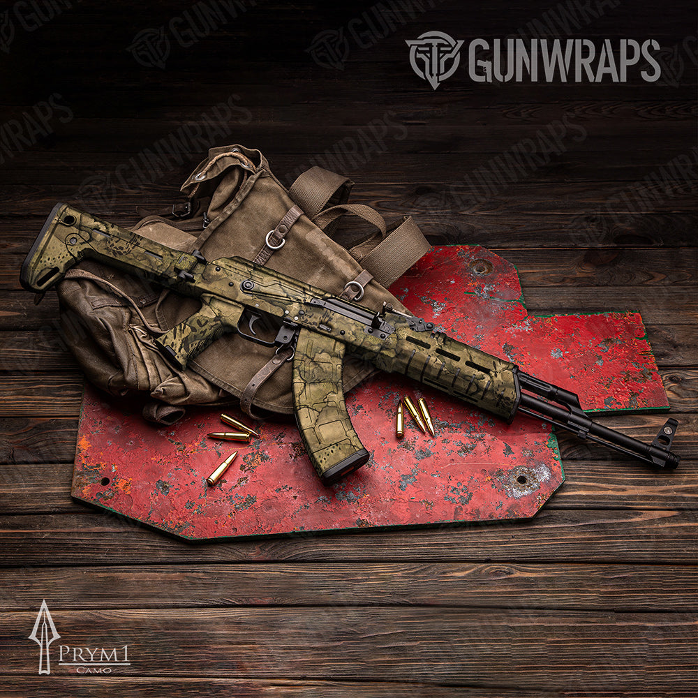AK-47 Prym1 Stream Sepia Gun Skin Vinyl Wrap