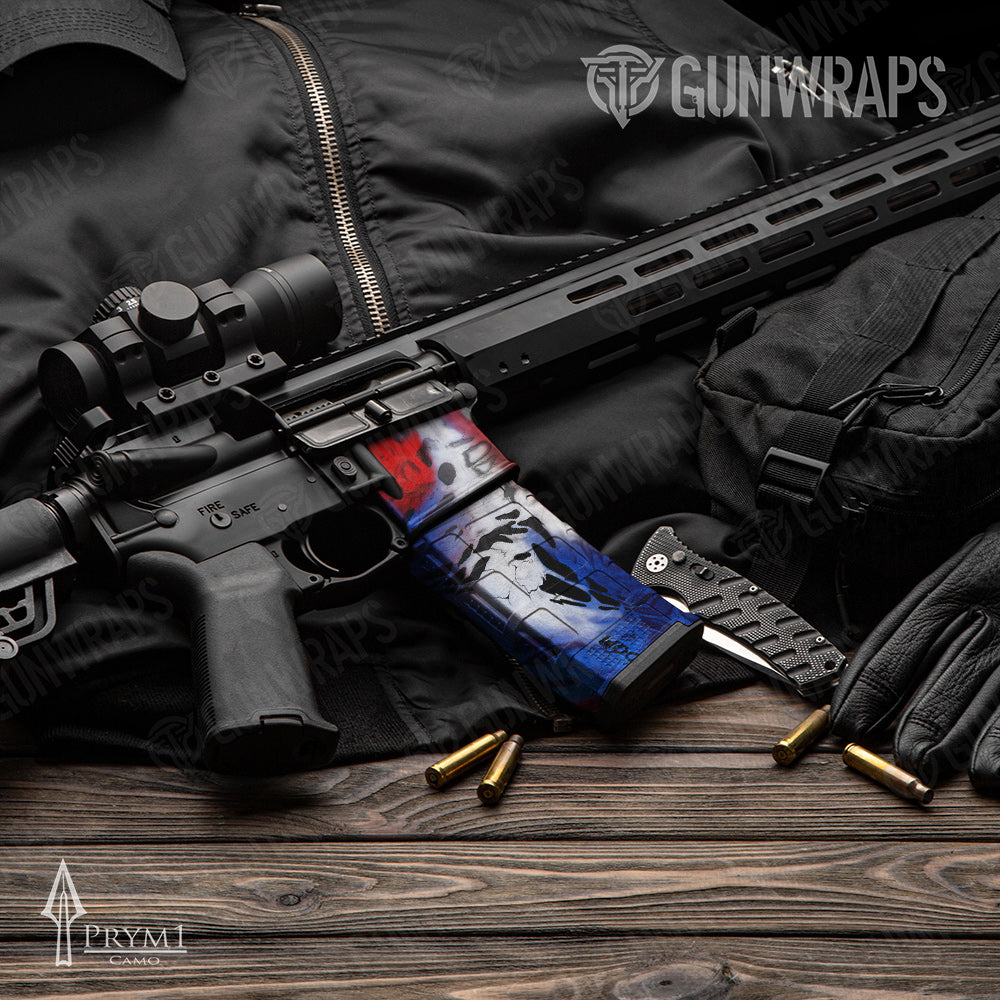 AR-15 Mag Prym1 Camo Freedom Gun Skin Vinyl Wrap
