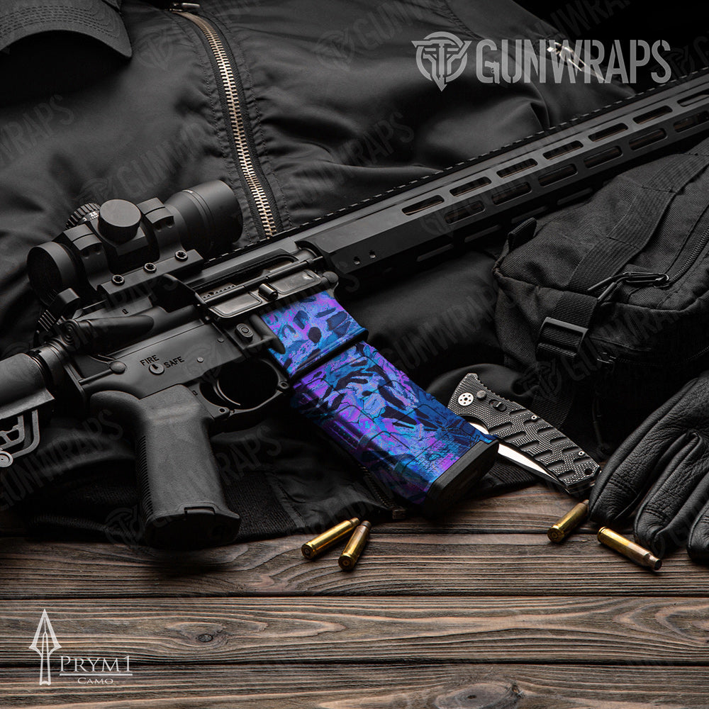 AR-15 Mag Prym1 Camo Purple Tang Gun Skin Vinyl Wrap