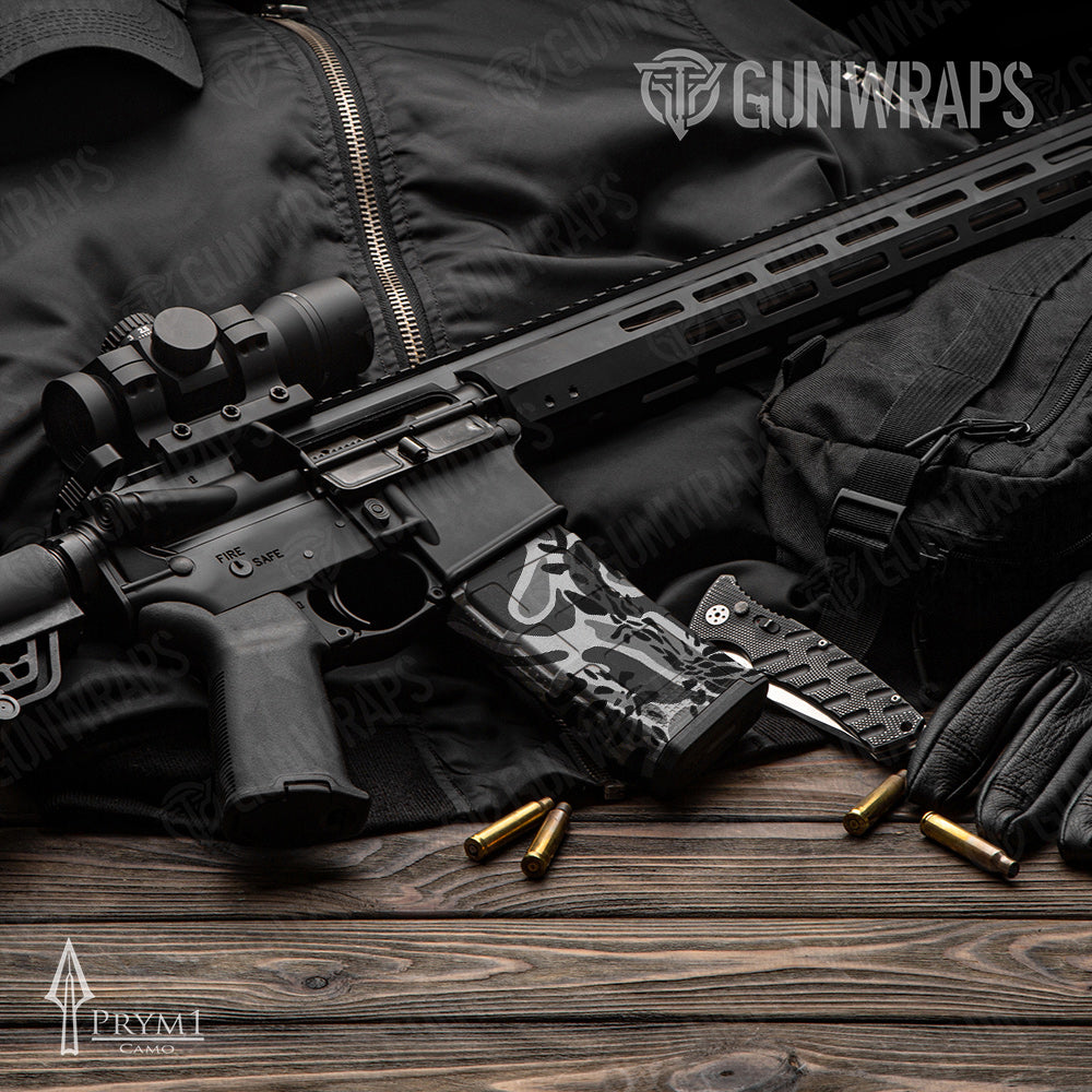 AR-15 Mag Prym1 OS Black Gun Skin Vinyl Wrap