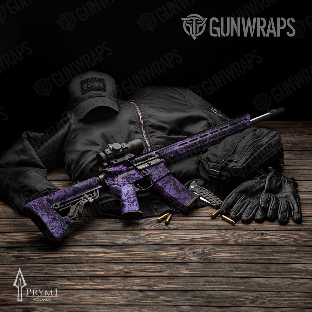 AR-15 Prym1 Camo Plum Gun Skin Vinyl Wrap