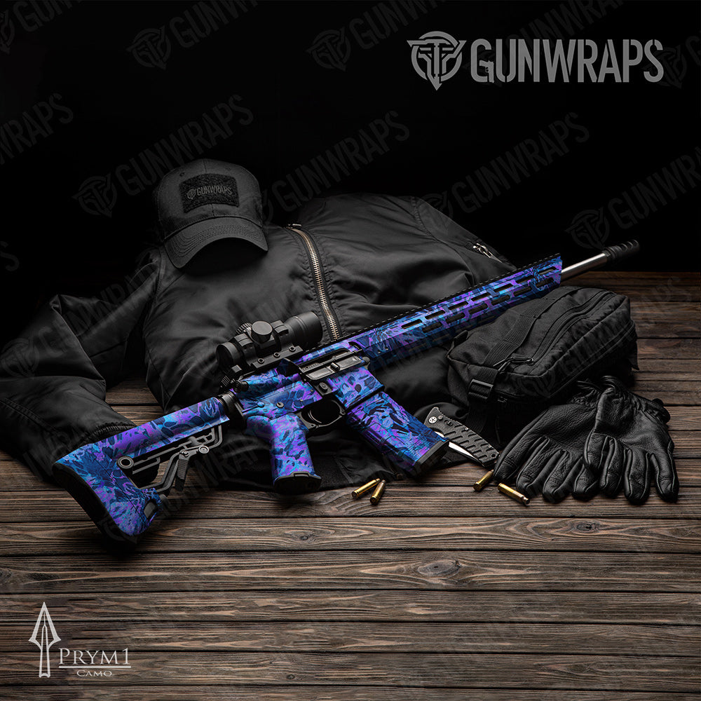 AR-15 Prym1 Camo Purple Tang Gun Skin Vinyl Wrap