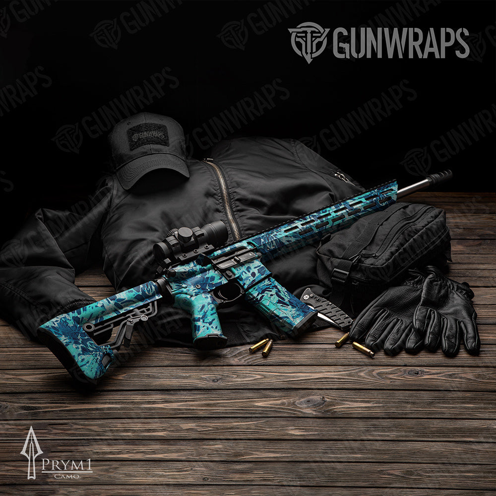 AR-15 Prym1 Camo Sea Breeze Gun Skin Vinyl Wrap