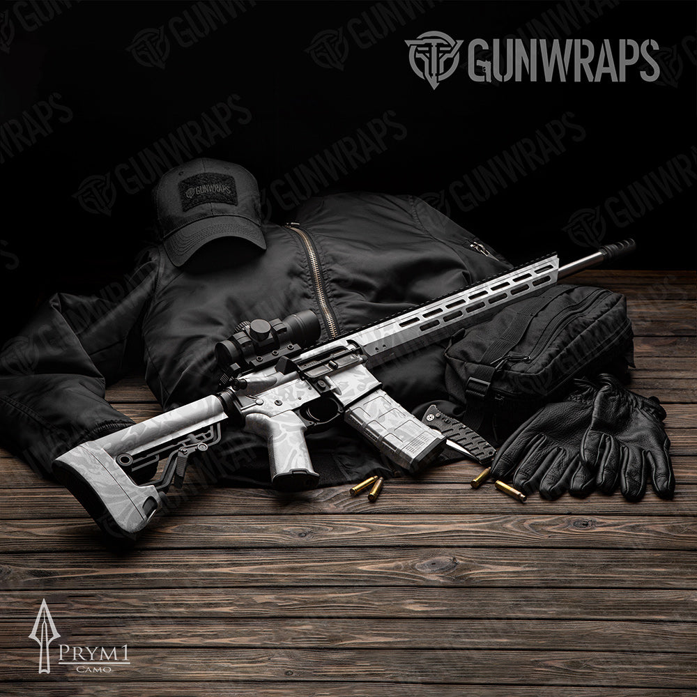 AR-15 Prym1 OS White Gun Skin Vinyl Wrap
