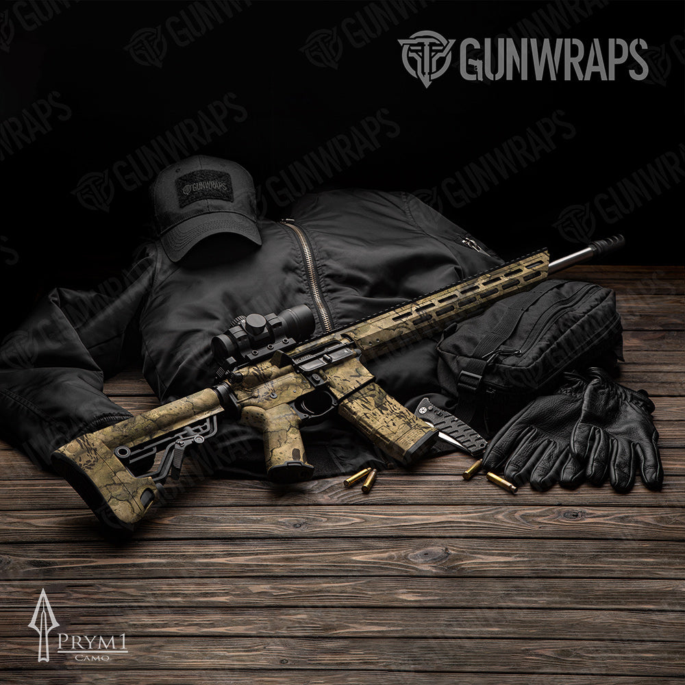 AR-15 Prym1 Stream Sepia Gun Skin Vinyl Wrap