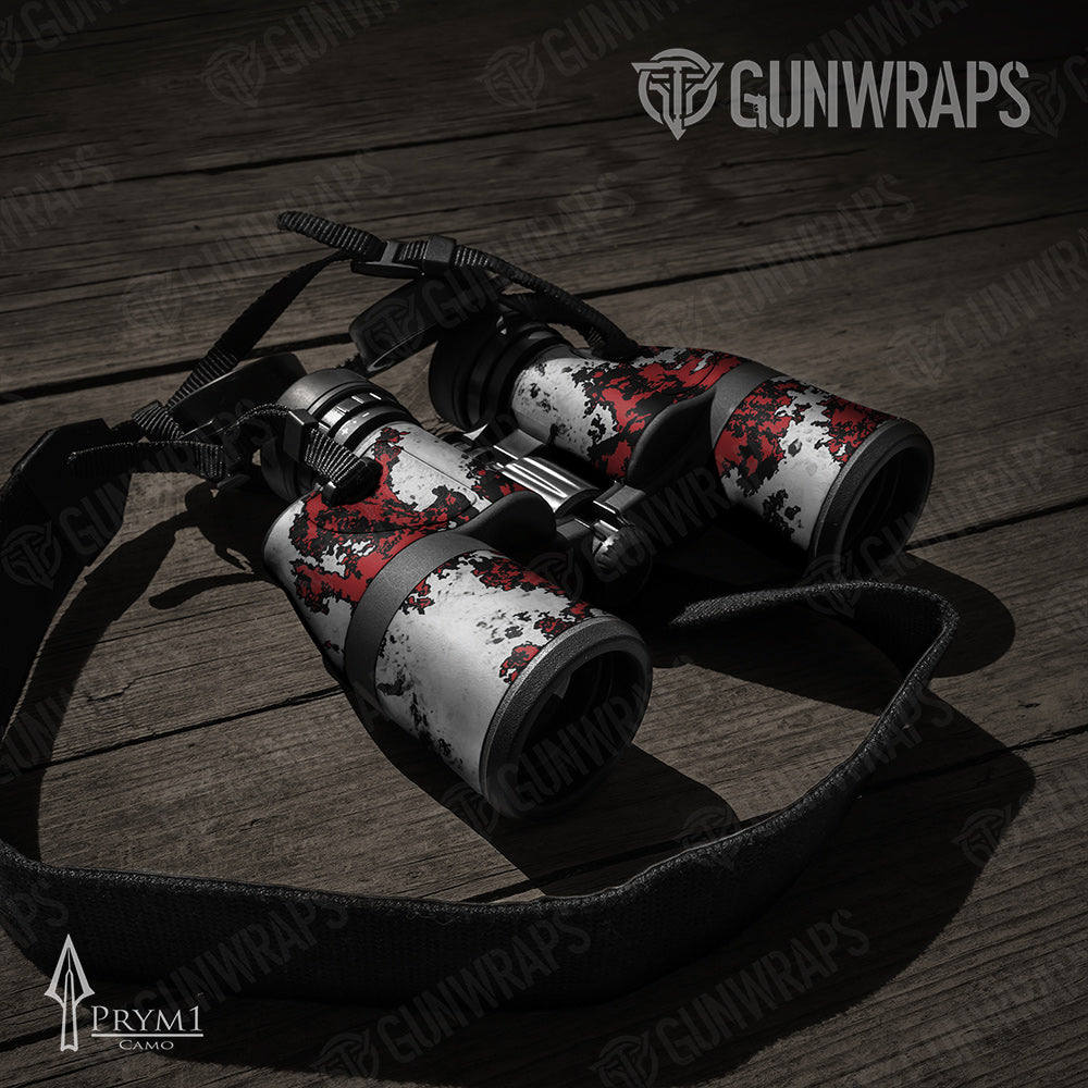 Binocular Prym1 Boulder Black Red White Gun Skin Vinyl Wrap