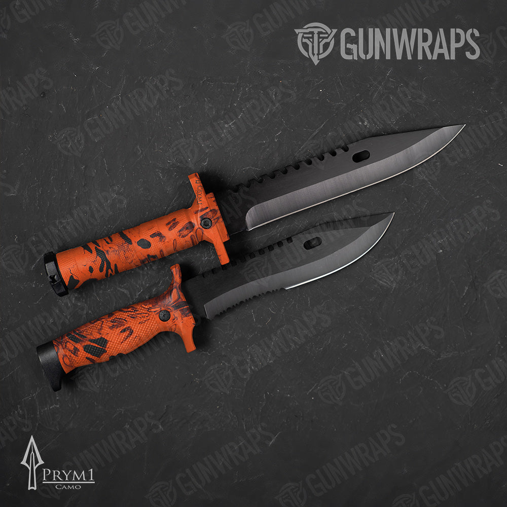 Knife Prym1 Camo Blaze Orange Gun Skin Vinyl Wrap