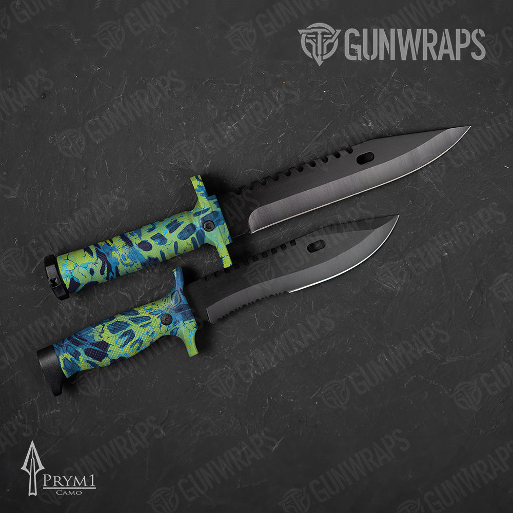 Knife Prym1 Camo Blue Tang Gun Skin Vinyl Wrap