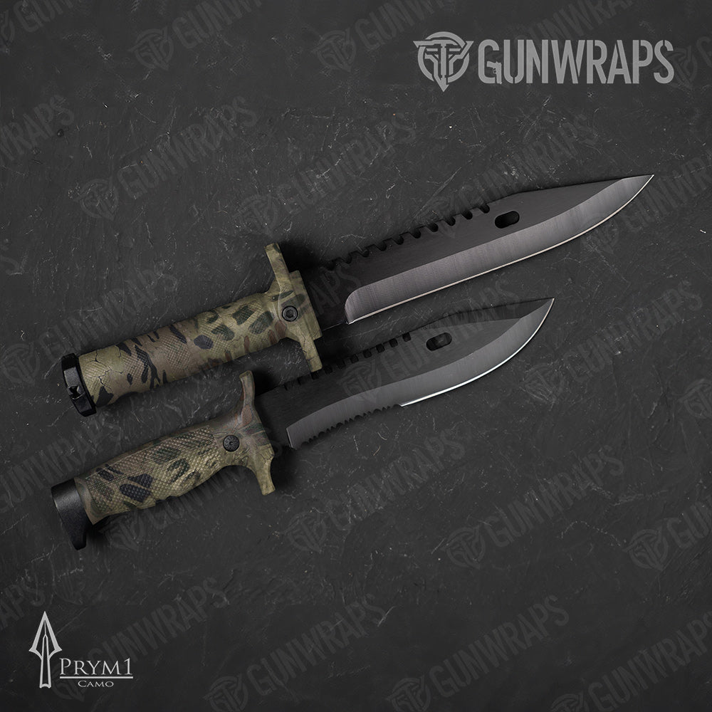 Knife Prym1 Camo Woodlands Gun Skin Vinyl Wrap