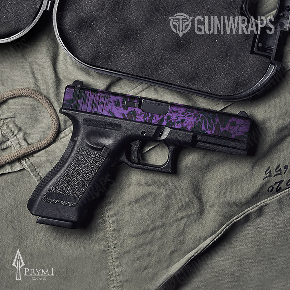 Pistol Slide Prym1 Camo Plum Gun Skin Vinyl Wrap