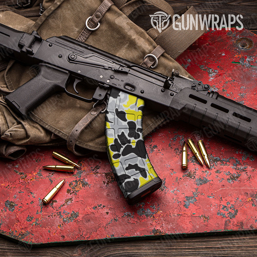 Old School Duck Yellow Tiger Gun Skin Vinyl Wrap