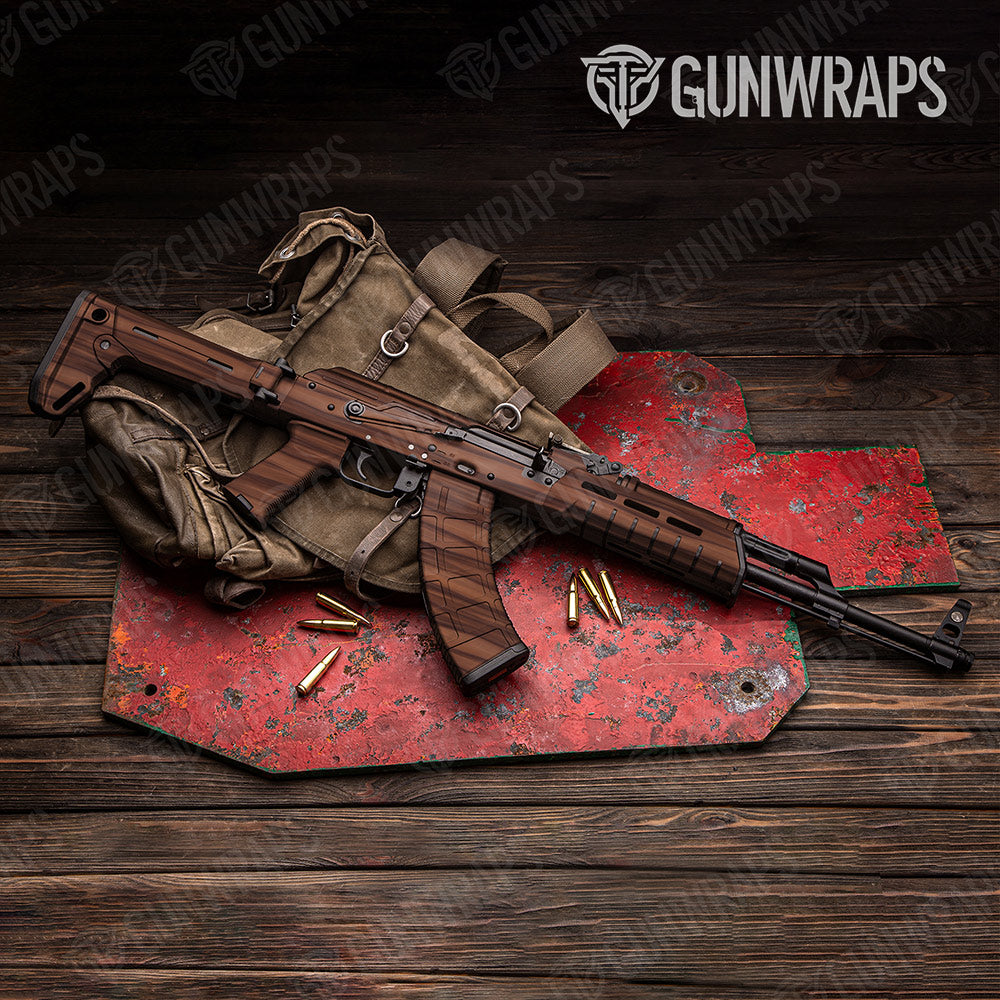 Woodgrain Berlin Gun Skin Vinyl Wrap