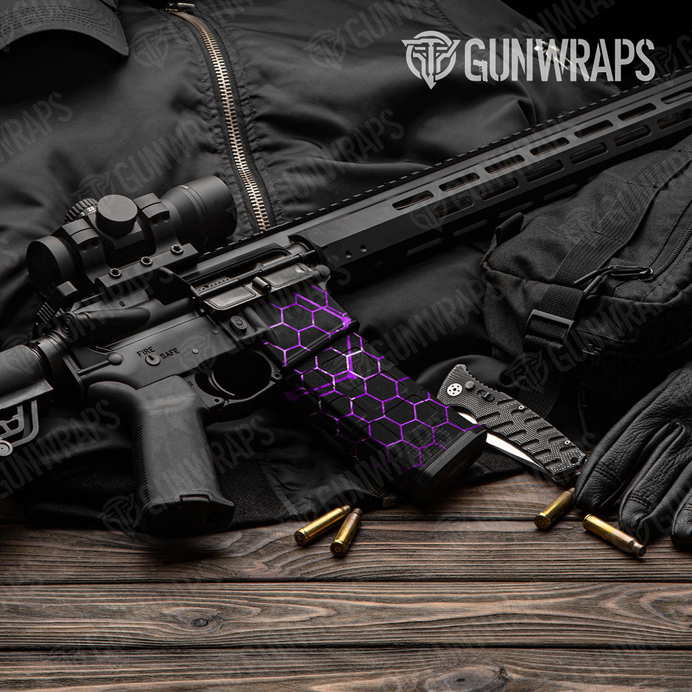 Vivid Hex Purple AR-15 Mag & Mag Well Gun Skin Vinyl Wrap