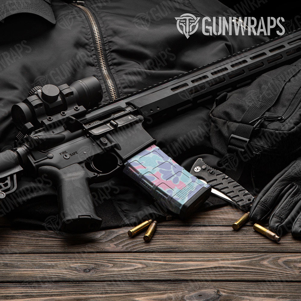 Old School Duck Cotton Candy AR-15 Mag Gun Skin Vinyl Wrap