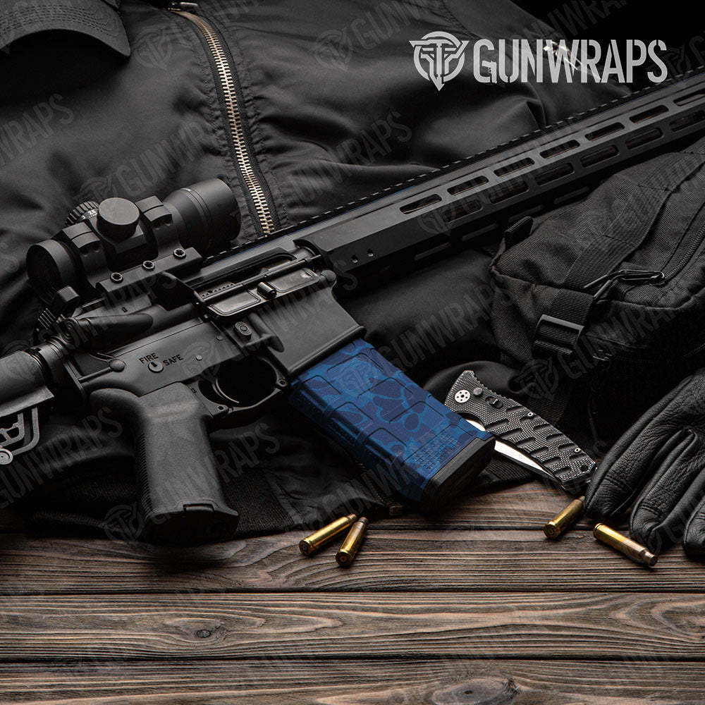 Old School Duck Elite Blue AR-15 Mag Gun Skin Vinyl Wrap