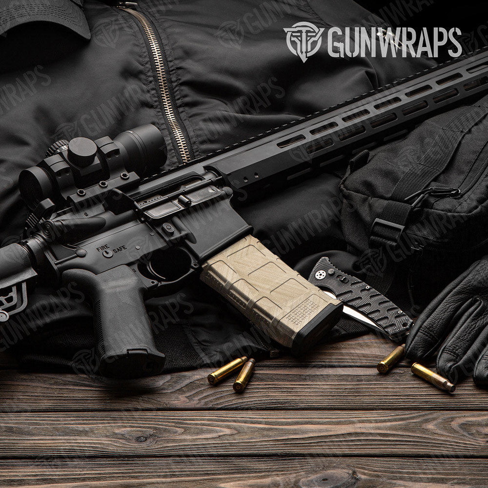 Woodgrain Montmartre AR-15 Mag Gun Skin Vinyl Wrap
