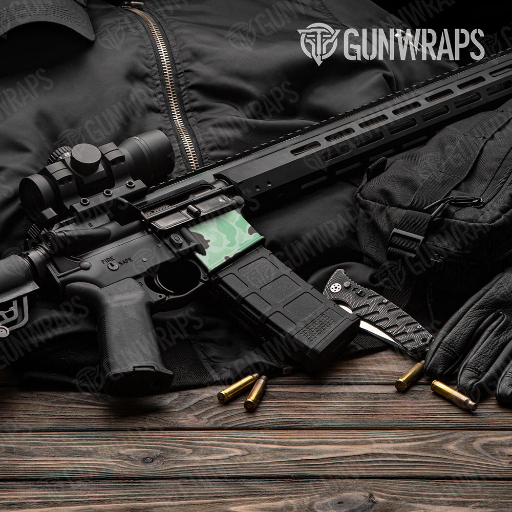 Old School Duck Mint Chocolate Chip AR-15 Mag Well Gun Skin Vinyl Wrap