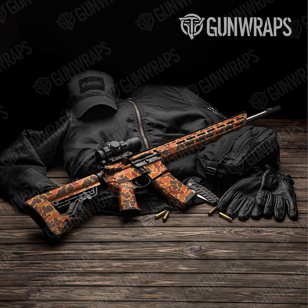 Old School Duck Autumn Gun Skin Vinyl Wrap