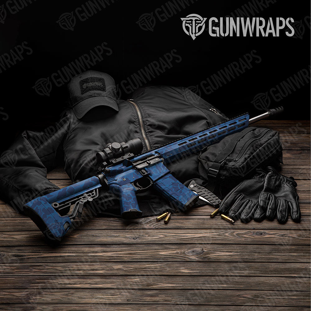 Old School Duck Elite Blue Gun Skin Vinyl Wrap
