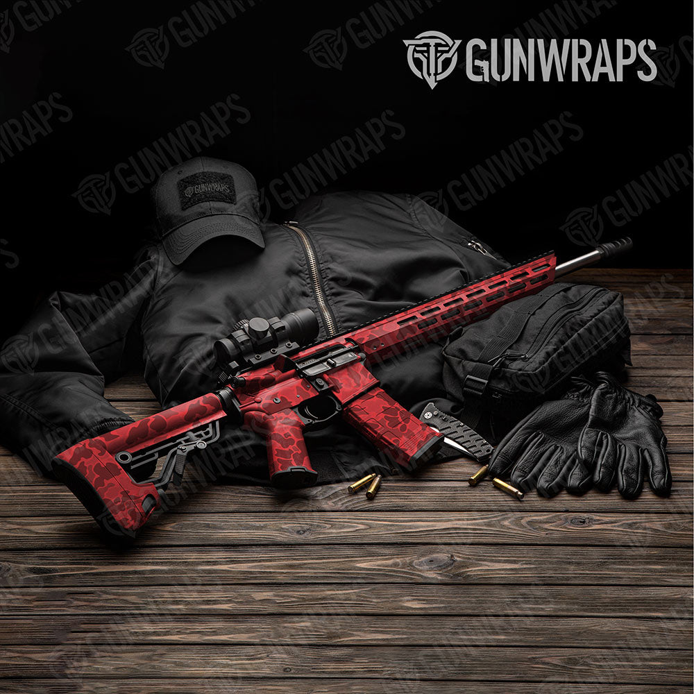 Old School Duck Elite Red Gun Skin Vinyl Wrap