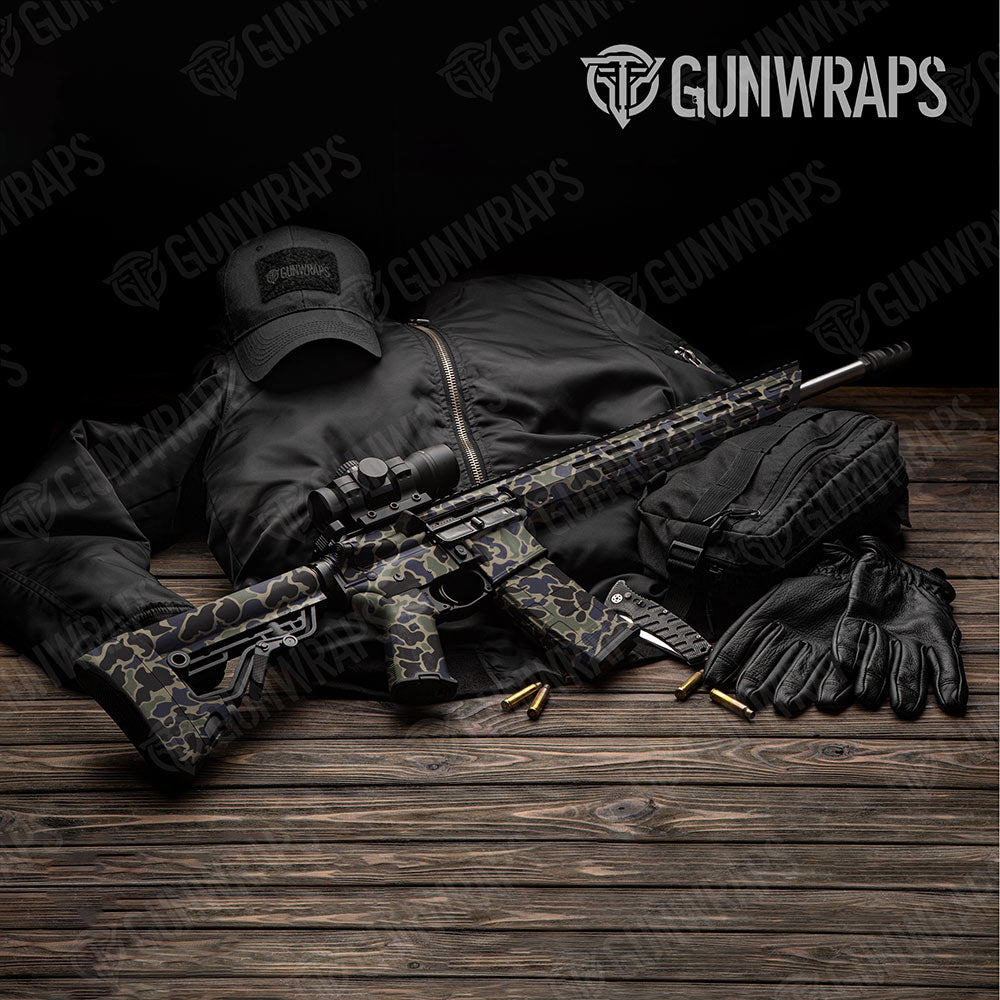 Old School Duck Militant Blue Gun Skin Vinyl Wrap