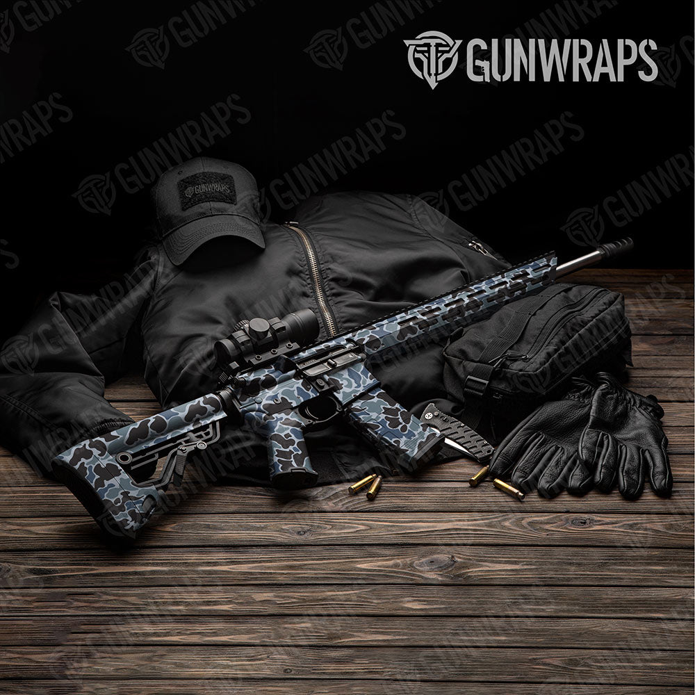 Old School Duck Navy Gun Skin Vinyl Wrap