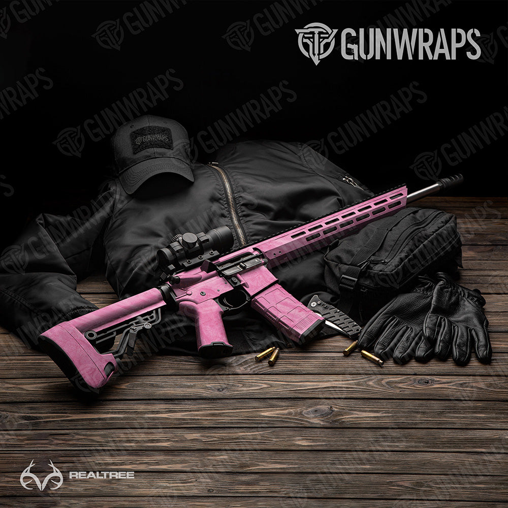 AR-15 Realtree Fishing Pink Camo Gun Skin Vinyl Wrap
