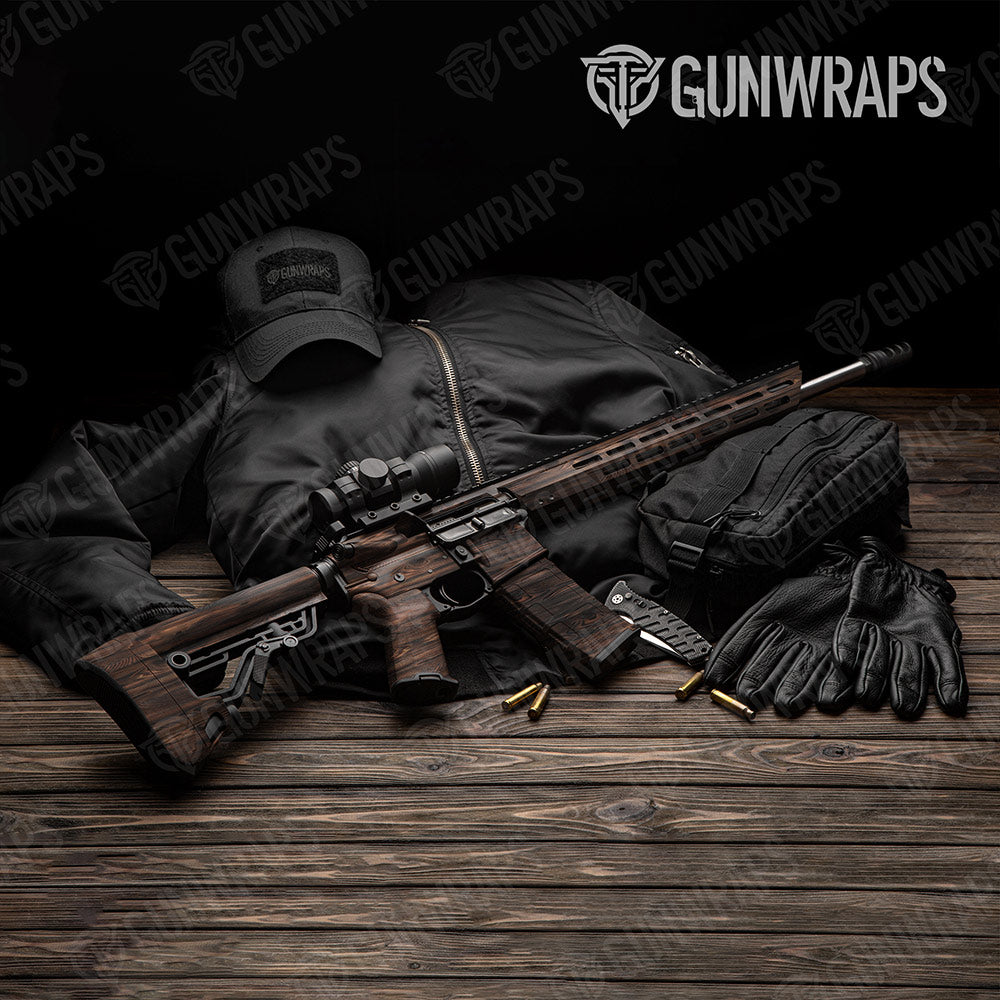 Woodgrain Atlanta Gun Skin Vinyl Wrap
