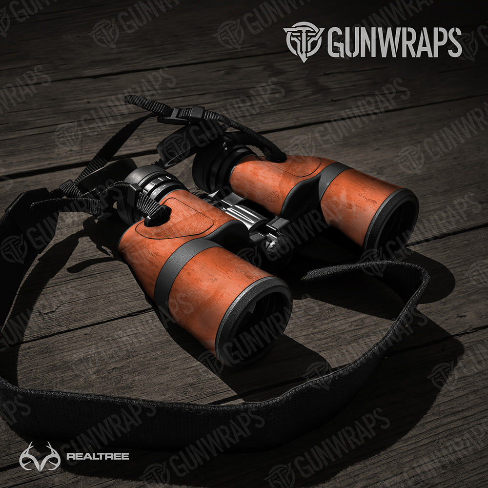 Binocular Realtree Fishing Orange Camo Gear Skin Vinyl Wrap