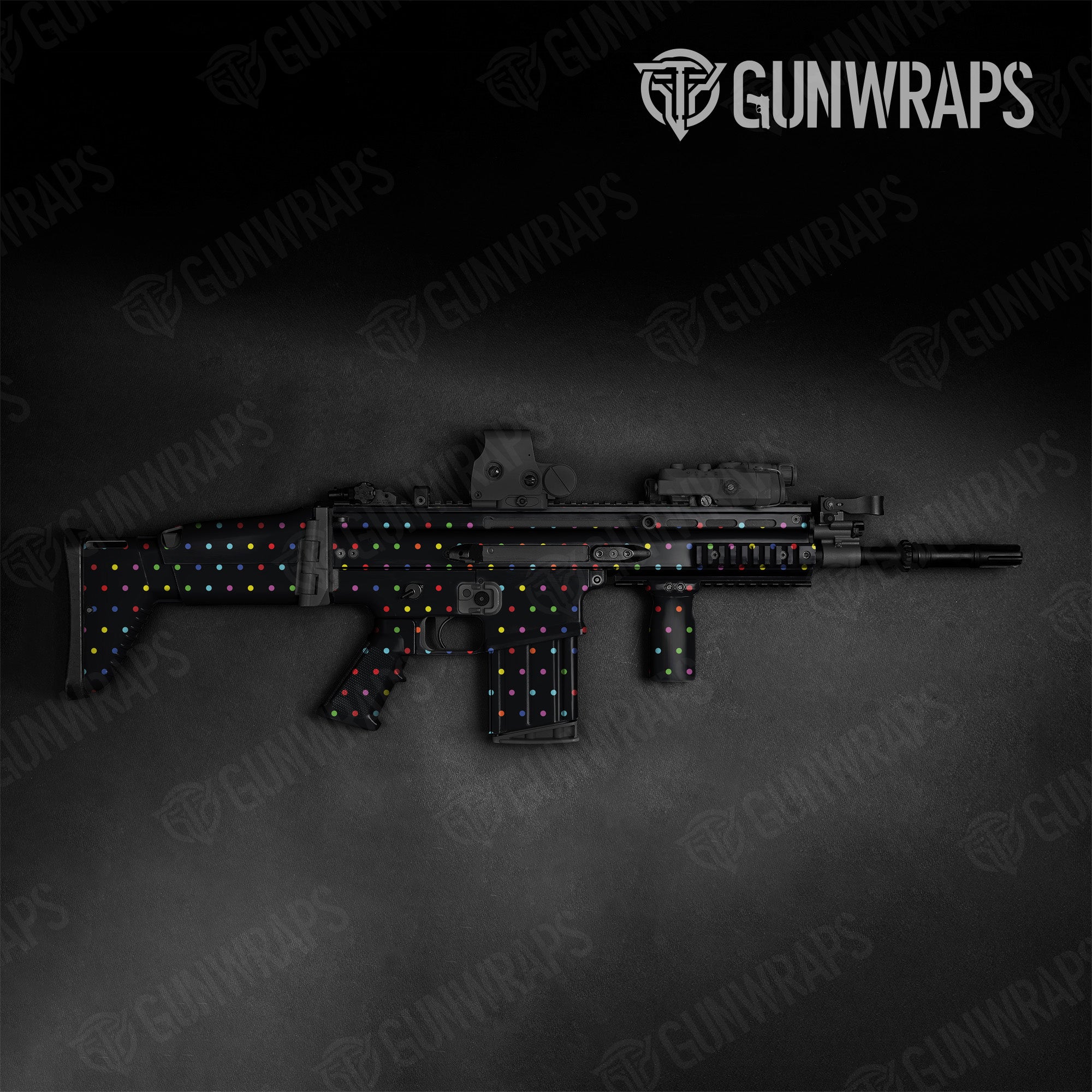 Tactical Dotted Multicolor Gun Skin Pattern