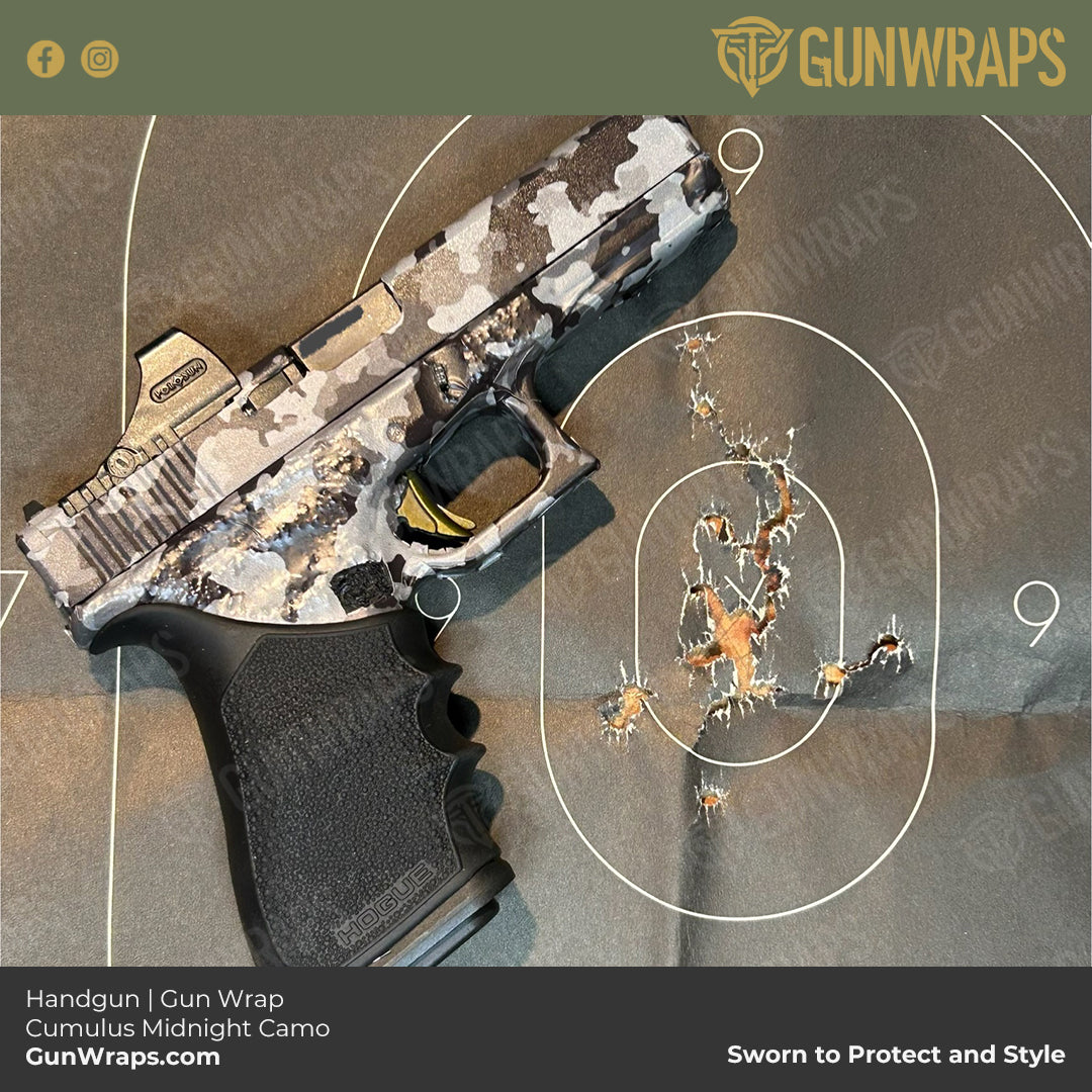 Pistol in cumulus midnight camo