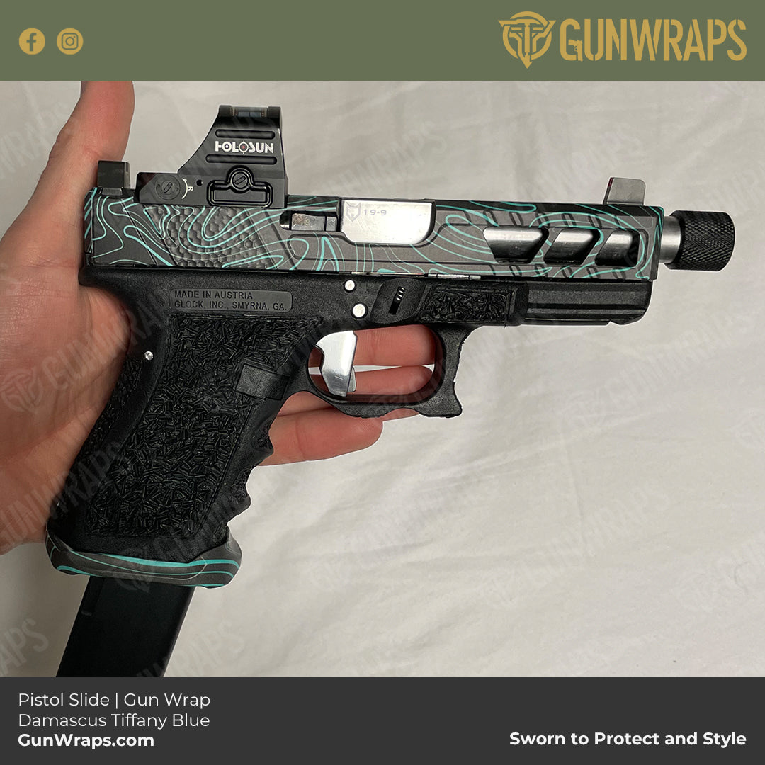 damascus pistol slide wrap