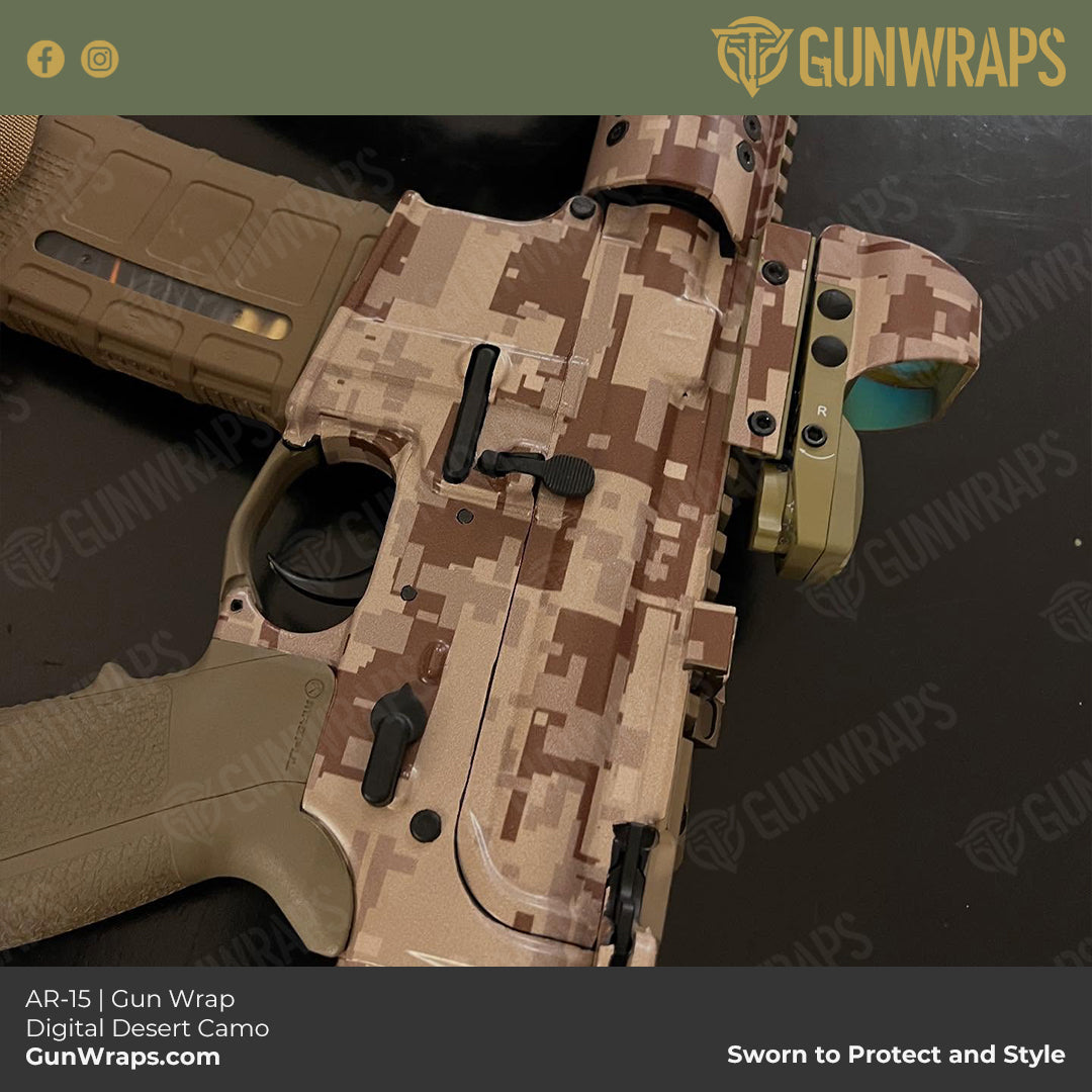 AR15 digital desert gun skin