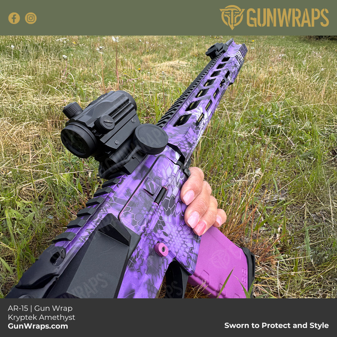 AR-15 in Kryptek Amethyst Wrap
