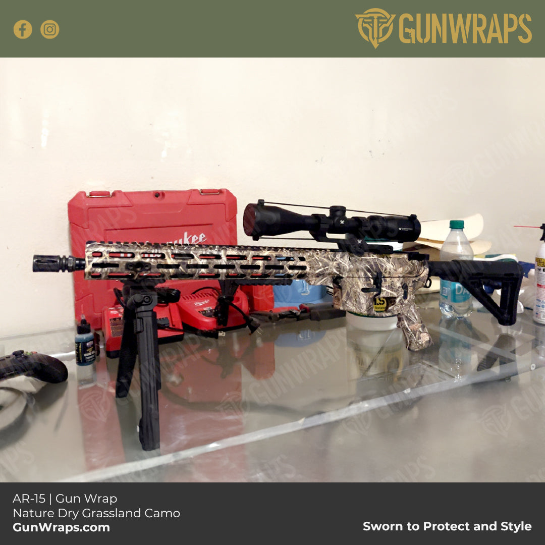 AR 15 Nature Dry Grassland Skin
