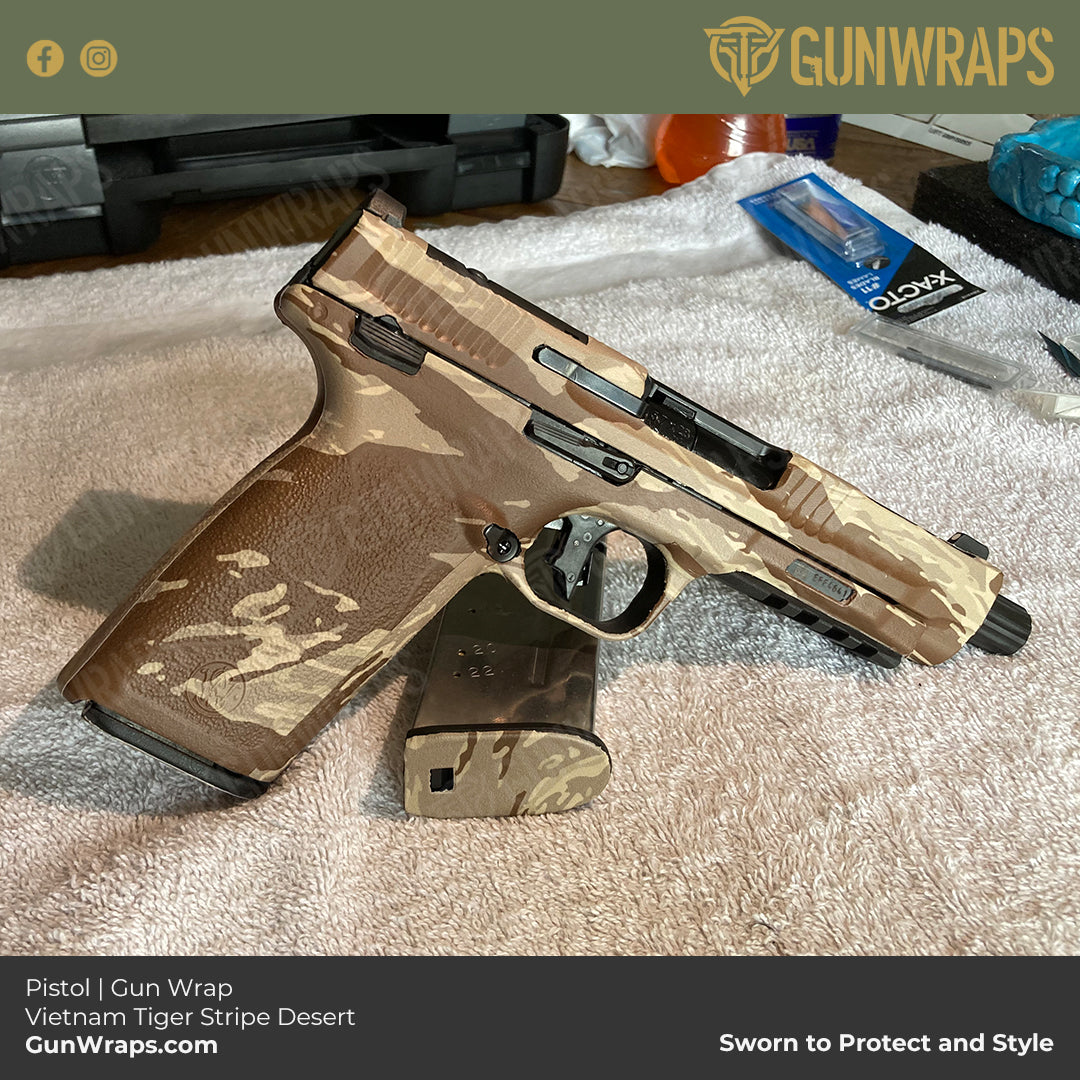 tan vietnam tiger stripe gun wrap