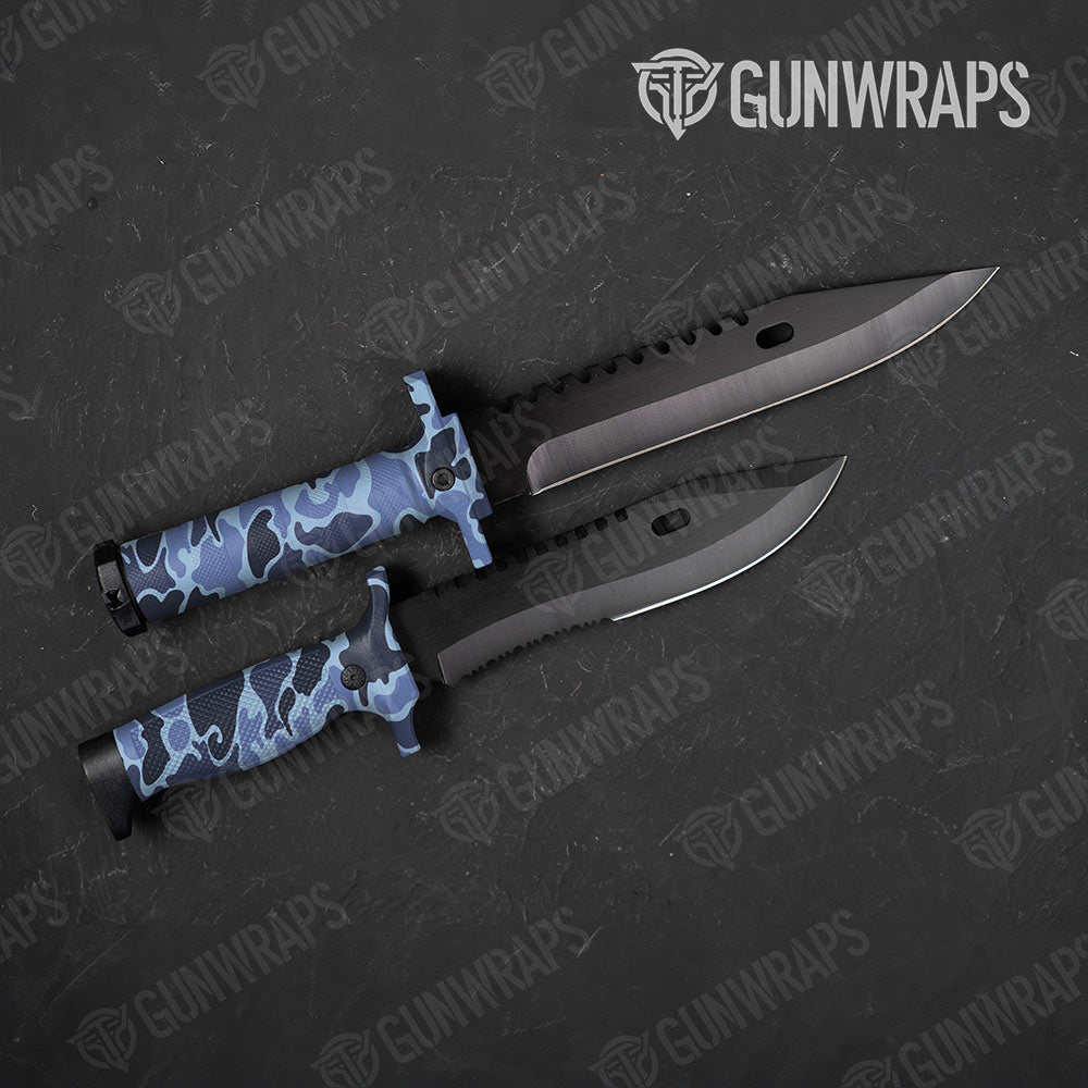 Old School Duck Blue Urban Night Gun Skin Vinyl Wrap