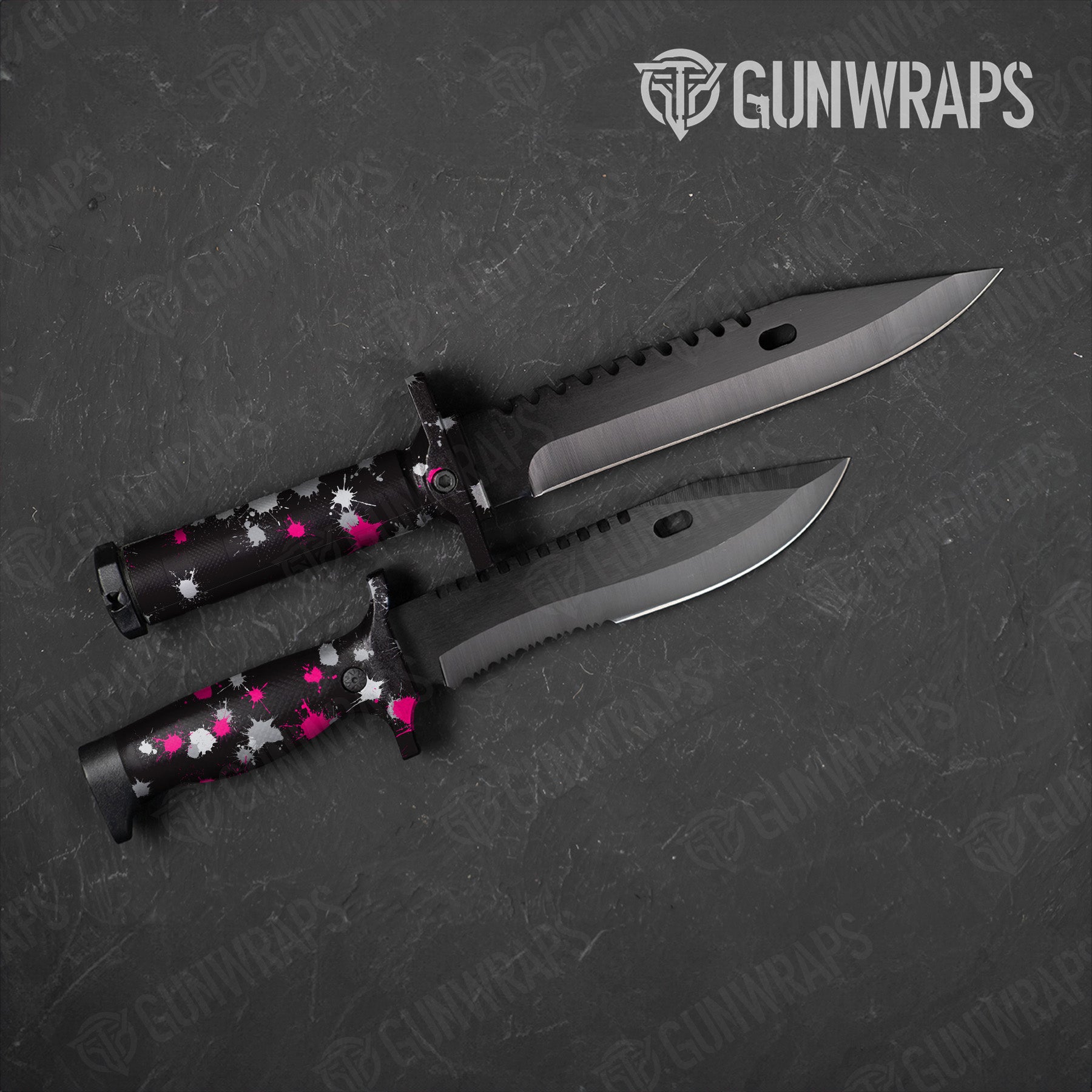 Knife Paintball Magenta Tiger Gear Skin Vinyl Wrap