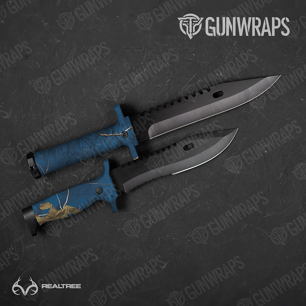 Knife Realtree XTRA Colors Blue Camo Gear Skin Vinyl Wrap