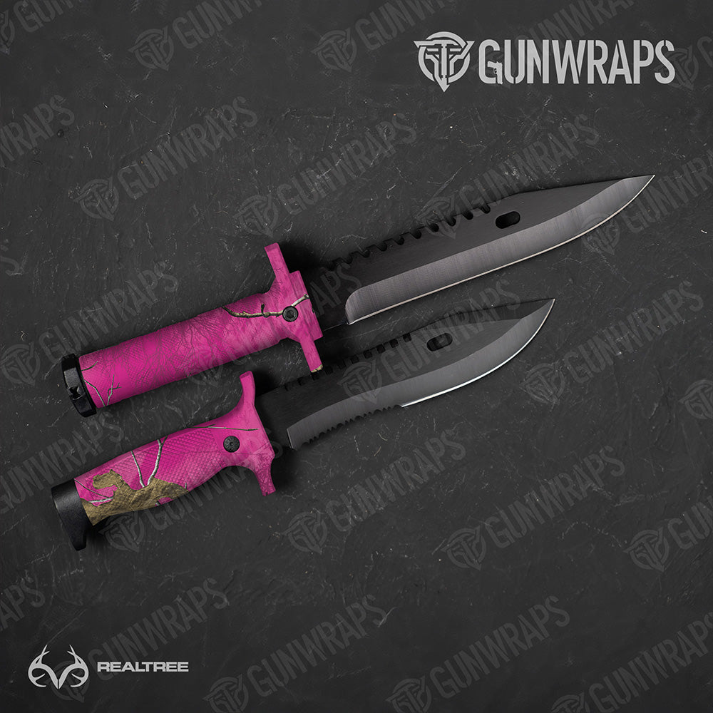 Knife Realtree XTRA Colors Magenta Camo Gear Skin Vinyl Wrap