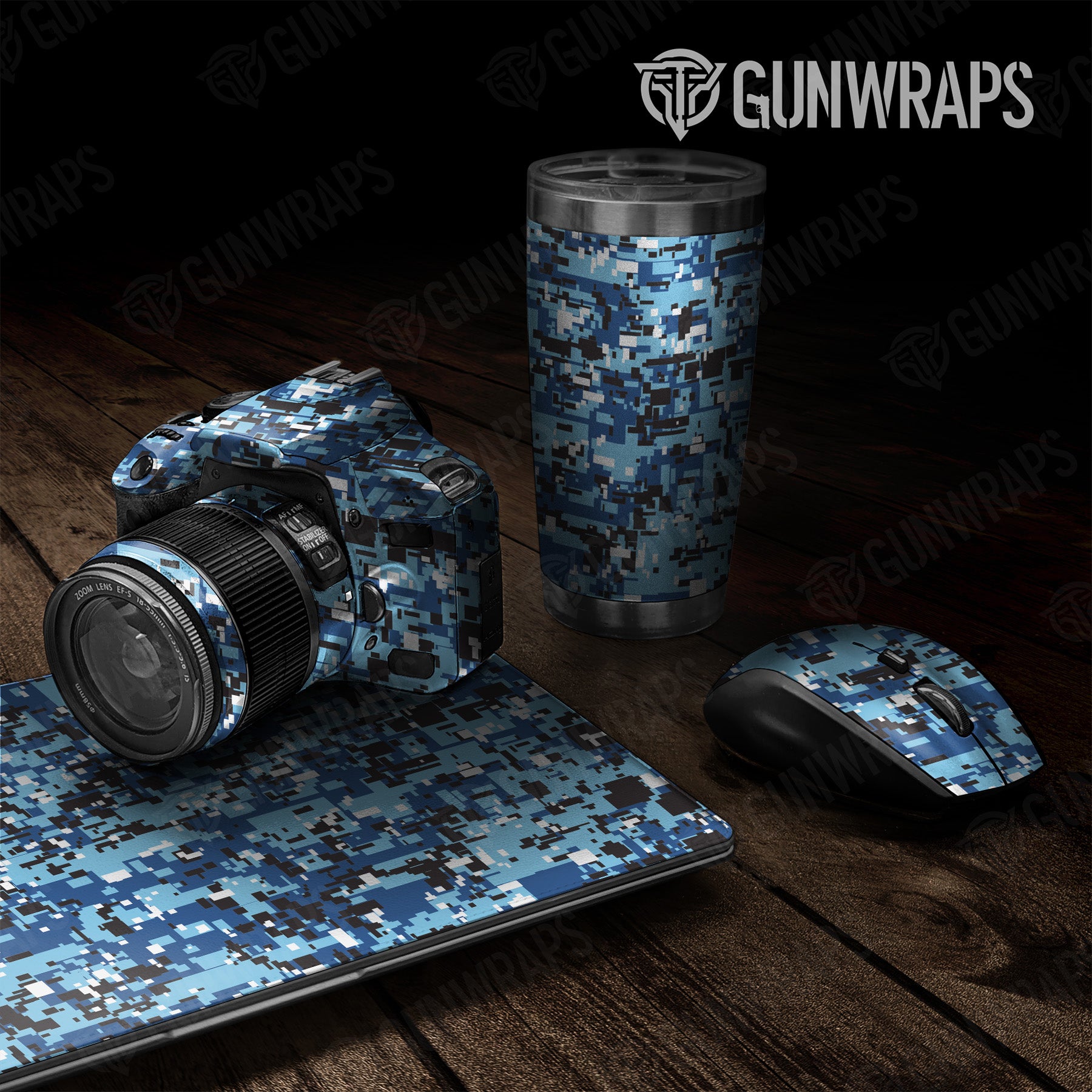 Digital Baby Blue Camo Universal Sheet