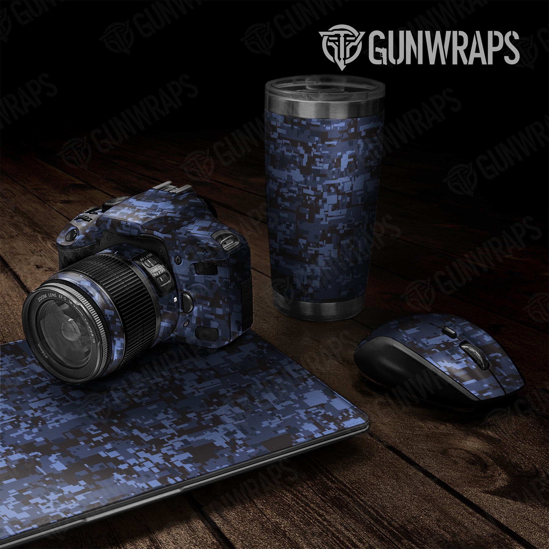 Digital Blue Midnight Camo Universal Sheet